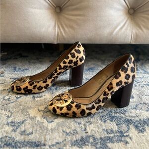 Tory Burch Leopard Print Block Heels